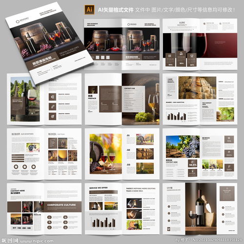 品味时光的艺术 红酒画册与葡萄酒宣传册的魅力呈现